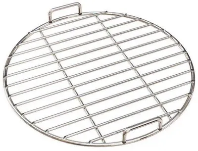 Obrázek produktu pro Kruhový kovový rošt na grilování – 43 cm – stříbrná barva – Buitengrill