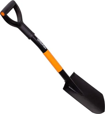 Produktbild von Punktierter Stahlspaten 75cm, Metall, D-Griff, Garten