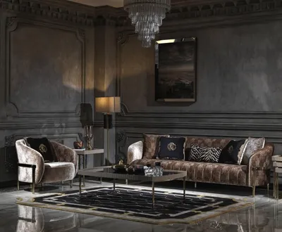 Produktbild von Couchgarnitur Dreisitzer Sessel Beige Stoffsofa Polstersofa Couchtisch