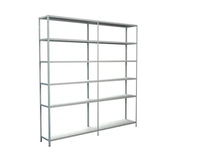 Produktbild von Steck-Grund-/ u 1 Anbauregal, 12 Böden, 2300x2200x350, weiß