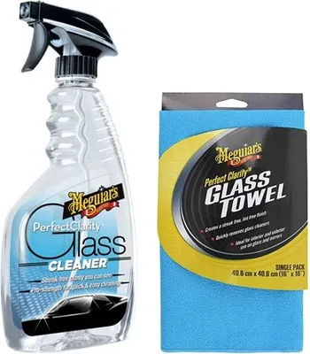 Produktbild von Meguiar's® Perfect Clarity Scheibenreiniger Glasreiniger Glass Cleaner 473 ml + Glasreinigungstuch Glass Towel