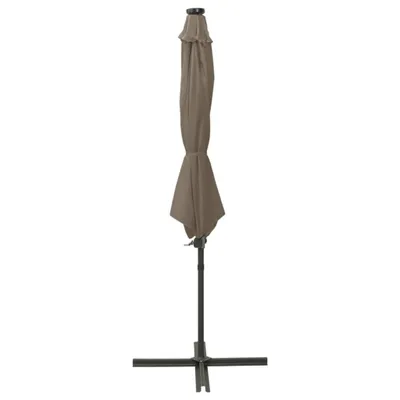 Produktbild von vidaXL Ampelschirm mit LED-Beleuchtung 300 cm Taupe
