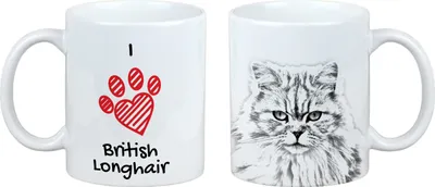 Image de British Longhair - Tasse avec chat, adorable tasse avec graphisme, cadeau avec votre photo de la marque Art-Dog