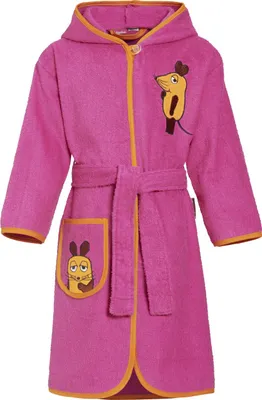 Produktbild von Playshoes Frottee-Bademantel DIE MAUS, in pink, Größe 122/128