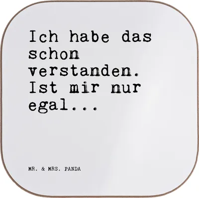 Produktbild von Mr. & Mrs. Panda Holzuntersetzer Ich habe das schon... - Weiß - Geschenk, Freund, unterleger, Sprüche, Partner, Mama, Untersetzer für Gläser, Freundin, Coaster