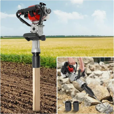 Produktbild von Grundbohrmaschine 2-in-1 mit Handstartfunktion - Bodenbohrer und Pfahlsetzer