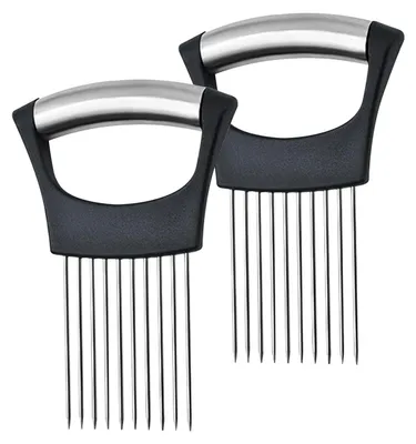 Produktbild von 2 Stück Verbesserter Zwiebelhalter zum Schneiden aus Edelstahl