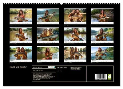 Produktbild von Hecht und Karpfen (hochwertiger Premium Wandkalender 2026 DIN A2 quer), Kunstdruck in Hochglanz