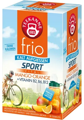 Obrázek produktu pro Ovocný čaj Teekanne frio Sport Vital Mango s příchutí pomeranče 45g