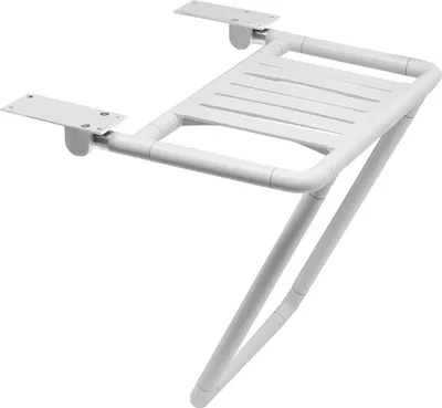 Produktbild von Duschstuhl klappbar Wandmontage belastbar bis 200kg Duschsitz mit Nachtlichtbügel (weiß)
