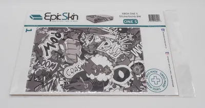 Produktbild von XBOX ONE S Skin - Design Aufkleber Stickerbomb BW