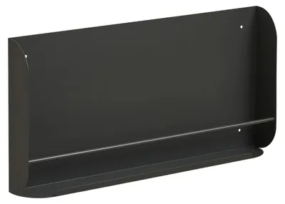 Image de Étagère murale Volterra en métal gris foncé 60×30 cm