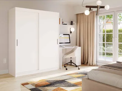 Obrázok produktu pre Skriňa s posuvnými dverami 160 cm WARDIO - biela