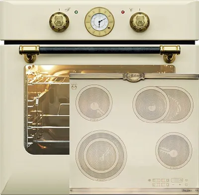 Produktbild von Kaiser Herd Set EH 6432 ElfBE Retro Einbaubackofen 68L Drehspieß Selbstreinigung+KCT 6185 ElfEm Autarkers High Light Glaskeramik Kochfeld 60cm