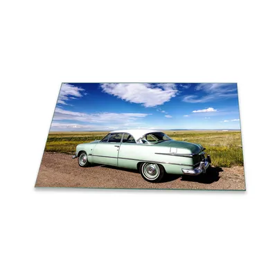 Produktbild von Herdabdeckplatte Glaskeramik 1 Teilig 80x52 Auto Grün Abdeckung Glas Spritzschutz Deko