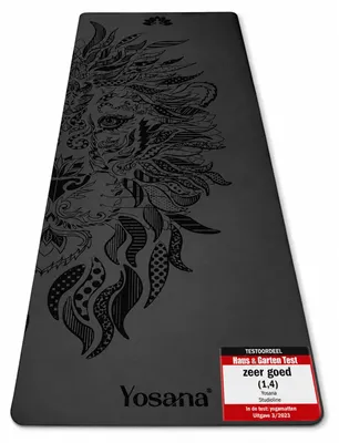 Produktbild von Yogamatte aus Naturkautschuk, extrem rutschfest, extra breit (68 cm), 4 mm dick