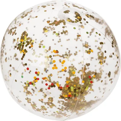 Produktbild von Wasserball mit gold Glitter 35cm Strandball Ball für Strand Pool Badespaß