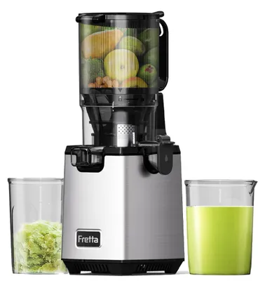 Slow Juicer 250 W, Edelstahl, 130 mm Öffnung, 1,8 l, BPA-frei