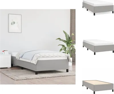 Obrázek produktu pro vidaXL Rám postele světle šedý 100x200 cm látka - Postele a rámy postelí