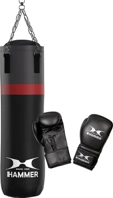 Produktbild von HAMMER Box-Set Cobra, Boxsack 100 cm, Nylon, 26 kg, hochwertige Boxhandschuhe