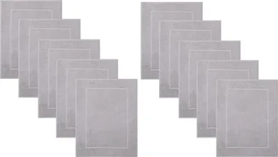 Produktbild von Betz 10 Stück Badvorleger 50x70 cm PREMIUM Badematte Badteppich Duschvorleger 100% Baumwolle 650g/m²  Farbe: silber