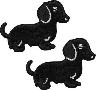 Produktbild von Mono-Quick 12318 Dackel 2er Set Applikation, Bügelbild, Patch, Aufnäher, ca. 3,5 x 5 cm, Hund