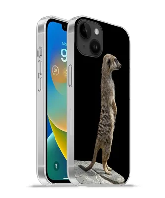 Produktbild von MuchoWow® Handyhülle Schutzhülle Hülle für Apple iPhone 14 Plus - Soft case Erdmännchen - Wilde Tiere - Schwarz Silikon Softcase Handy Hülle - Abbildung