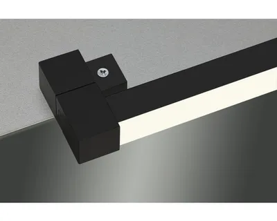 Immagine prodotto di BRILONER ACIOTIS BLACK lampada da specchio, IP44 protezione dagli spruzzi d'acqua, luce bianca neutra, montaggio 2 in 1, nero, 34 x 6,7 x 2,8 cm