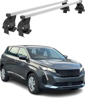 Image de Menabo Barres de toit de base pour Peugeot 5008 II Facelift 2020-24 acier gris 2x
