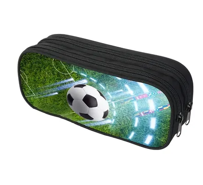 Produktbild von Schulmäppchen mit zwei Fächern Fußball-Motiv