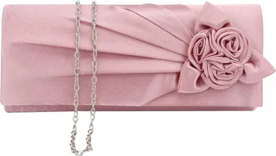 Image de EVEOUT Satijnen Sac à main d'embrayage de soirée fleuri pour femme Sac à bandoulière Mariage Fête Gala Porte-monnaie pour femme Sac de mariée