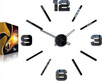 Produktbild von Wanduhr VITO schwarz - groß 75 cm XL DESIGN