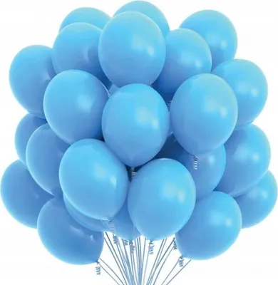 Produktbild von Balony 8 szt. (2 foliowe, 6 gumowych) niebieskie