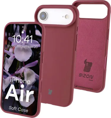 Produktbild von Silikon Handyhülle für iPhone Air, Bizon Soft Case, Pflaumenfarbe