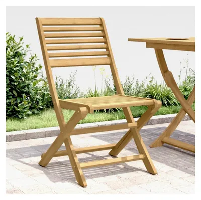 Produktbild von Klappbare Gartenstühle für den Außenbereich, 48,5 x 61,5 x 87 cm, Akazienholz, 2 Stück