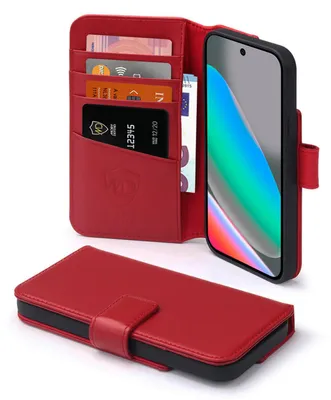 Productafbeelding van MobyDefend Hoesje - Geschikt voor Google Pixel 10 / Google Pixel 10 Pro  - Luxe Leren  Wallet Bookcase - Rood