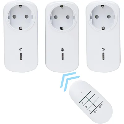 Produktbild von Kopp 292204018, Typ F, Typ F, Gerade, Gerade, Weiß, 433 MHz