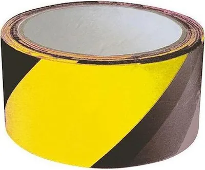 Produktbild von Absperrband schwarz-gelb 48mm x 100m – für Sicherheit und Markierung