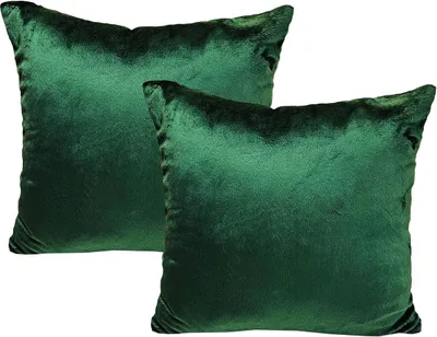 Produktbild von JACK 2er Set Teddy Flausch Kissenhülle Kissenbezug Dekokissen flauschig kuschlig weich, Farbe:Grün, Größe:50 x 50 cm