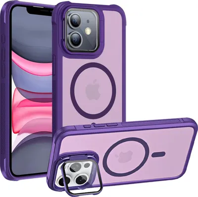 Immagine prodotto di Cover protettiva per la custodia di iPhone 11, compatibile con il supporto in vetro di protezione della fotocamera pieghevole MagSafe