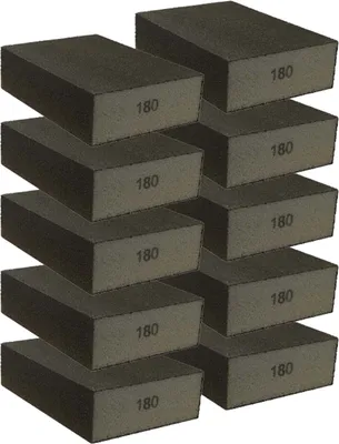 Produktbild von 10er Pack Schleifschwamm sehrfein Korn 180