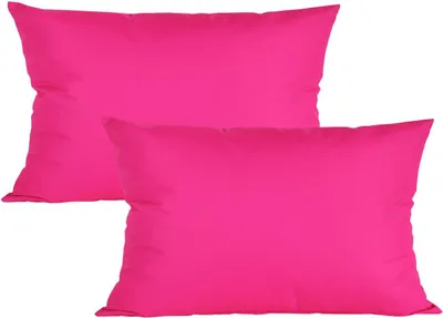 Produktbild von JACK 2er Set 40x60cm Outdoor Kissenhülle Kissenbezug Wasserfest Sitzkissen Lounge Kissen Garten Stuhl Lotus Effekt, Farbe:Pink