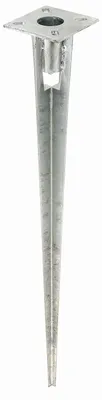 Zdjęcie produktu dla Alberts 658670 Gniazdo wbijane, do słupków ogrodzeniowych ze stali rurowej, ocynkowane ogniowo, długość 750 mm, do słupka Ø 38 mm