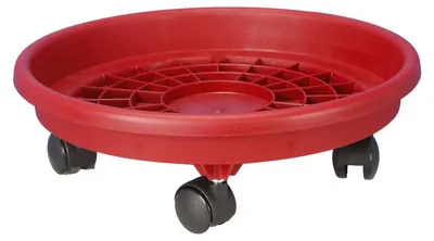 Image de Soucoupe à roulettes D39 - H10 cm - Rouge - Fabrication Française