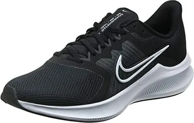 Produktbild von Nike Herren Downshifter 11 Laufschuh - CW3411 006 Black White Dk Smoke Grey, Herren Schuhe:42