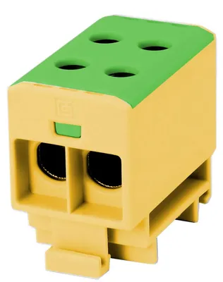 Image de Bornier de passage sur rail 2X Al/cu 2.5-35.0MM2 1000V AC/1500V DC Borne universelle Vert/jaune