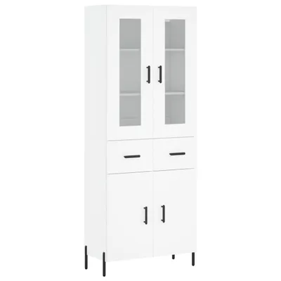 Zdjęcie produktu dla Witrynka, biała, 69,5x34x180 cm, materiał drewnopochodny