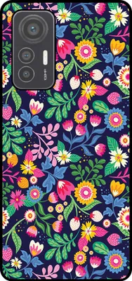 Produktbild von Smartphonica Handytasche Geeignet für Xiaomi 12 Lite mit Blumendruck - TPU Rückseite Abdeckung Fall Blumendesign