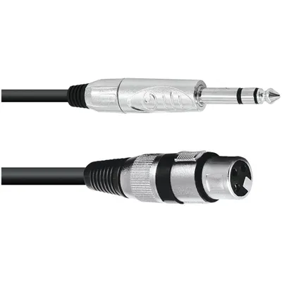 Produktbild von OMNITRONIC Adapterkabel XLR(F)/Klinke stereo 0,9m sw