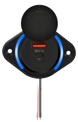 Productafbeelding van Autolader, snellaadtechnologie, dubbele USB-poorten, PD QC3.0